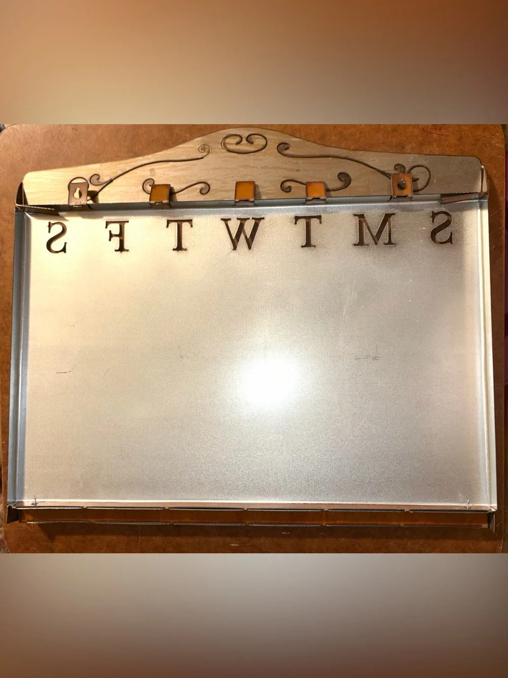 🍩 Magnetic Monthly Planner Calendar in Silver and Brown